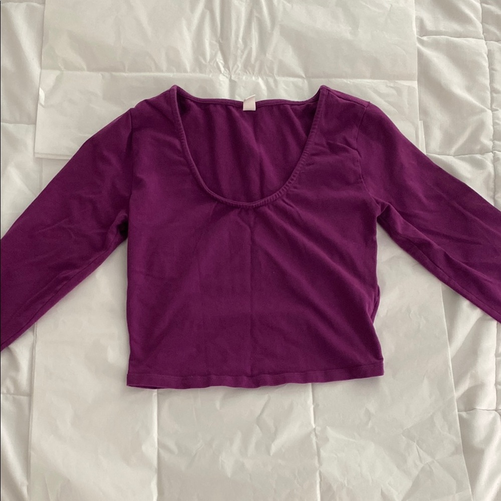 BP Deep Purple Long Sleeve Blouse